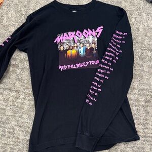 Maroon 5 Concert VINTAGE Black Long Sleeve Shirt